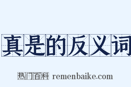 真是的反义词是什么意思的图片